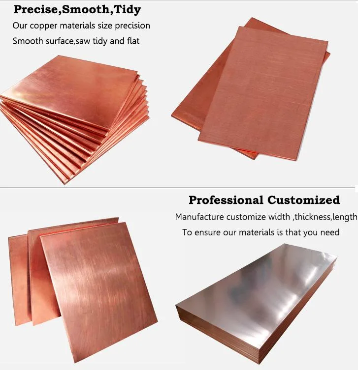 High Purity Electrolytic Copper Cathodes 99.99% H63 H65 H68 H70 H80 H85 H90 H96 Tp1 Tp2 T2 Tu2 Tu1 C2800 Cold/Hot Rolled Copper Alloy Plate Copper Plate/Sheet