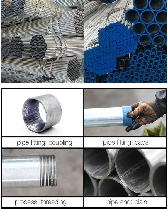 Pipe Factory High Quality Q235,BS1387,ASTM A53,A500,S235jr,Ss400 Pregalvanized Steel Pipe/Pregalvanized Welded Round Pipe/Round Pipe/Gi Pipe with Better Price